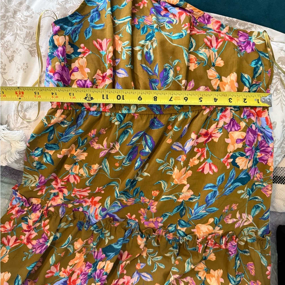 Lightweight & Airy Floral Halter Maxi/Midi Dress (Green/pink/purple/coral/blue) - Picture 10 of 13